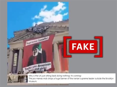 Fact Check: Video of Khamenei banner unfurled at Brooklyn .